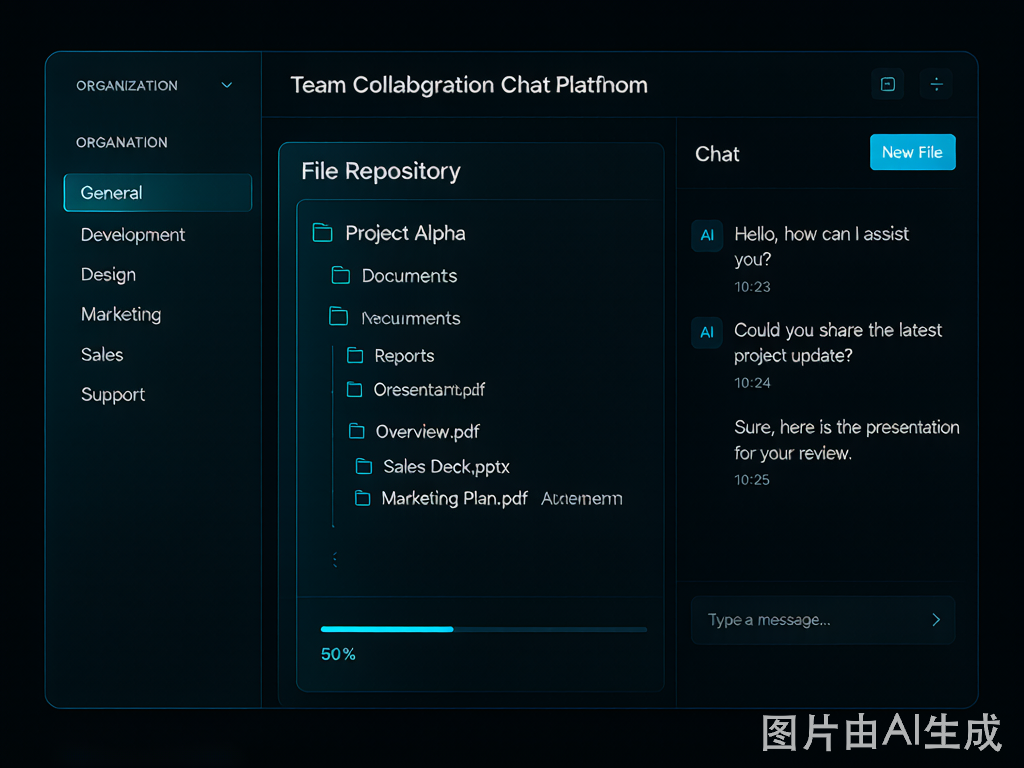 nas_chat团队协作平台界面